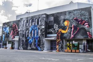 Sala Transilvania, pictată în premieră la SISAF. Lucrare de 386 de metri pe peretele din spatele sălii!