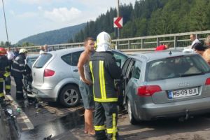 DN1, blocat la Predeal din cauza unui accident
