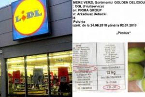 Mere cu exces de pesticide vândute de Lidl România
