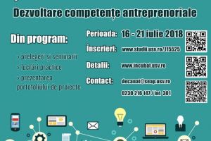 Şcoala de vară pentru dezvoltarea competenţelor antreprenoriale, la USV