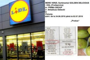 ALERTĂ ALIMENTARĂ! Lidl a retras de la vanzare merele verzi, sortimentul GOLDEN DELICIOUS