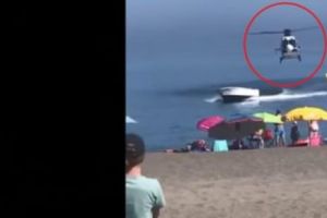 Turiştii de pe plajă au crezut că se toarnă o secvenţă dintr-un film cu gangsteri.  I-a cuprins GROAZA când au aflat care este ADEVĂRUL