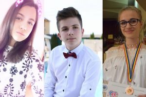 FOTO. Trei elevi din Satu Mare primesc bani de la Guvern. 10 pe linie!