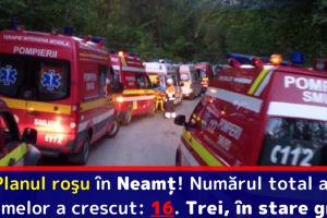 Planul roşu în Neamţ! Numărul total al victimelor a crescut: 16. Trei, în stare gravă