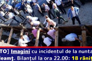 [FOTO] Primele imagini cu incidentul de la nunta din Neamţ. Bilanţul la ora 22.00: 18 răniţi
