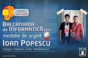 Performanţă în informatică pentru un elev al CNTV