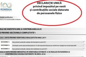 Declaraţia unică: Termenul pentru depunerea formularului a fost amânat cu două săptămâni