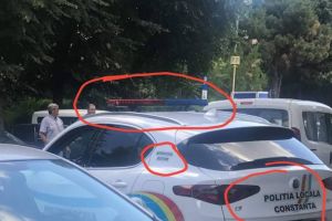 Ce spune comisarul-sef Dogaru: Politistii au umor, despre o masina a Politiei Locale Constanta – Girofar ilegal cu lumini rosu si albastru“