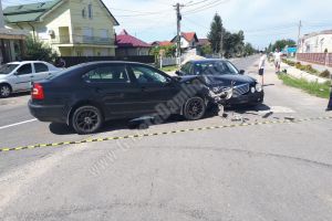 Trafic îngreunat pe DJ 711, la Comişani, în urma unui accident rutier