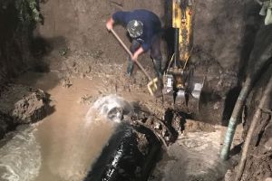 O nouă avarie la conducta de apă