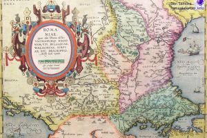 Harta desenata in 1559 1560. Autor Jacobo Castaldo