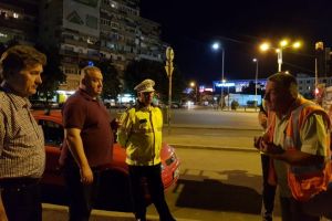 Viceprimarul Ganea, control nocturn la firma care realizeaza marcajele rutiere