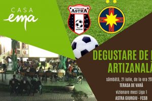 Hai la Terasa de Vară Casa EMA pentru degustare de bere şi meci de fotbal!