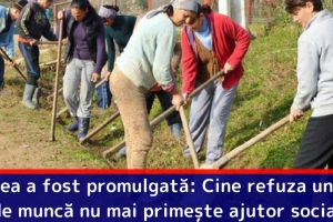 Naţional: Legea a fost promulgată: Cine refuza un loc de muncă nu mai primeşte ajutor social