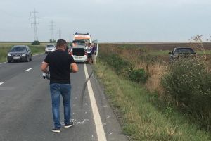 Judetul Constanta. Accident rutier pe DN2A, intre Dorobantu si Nicolae Balcescu. Doua persoane, printre care si un copil, au fost ranite (galerie foto)