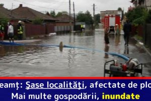 Neamţ: Şase localităţi, afectate de ploi. Mai multe gospodării, inundate