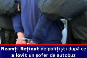 Neamţ: Reţinut de poliţişti după ce a lovit un şofer de autobuz