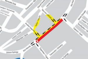 Închiderea circulaţiei şi renovarea unei noi secţiuni a străzii Kós Károly