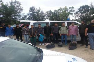 Grup de migranti retinut la frontiera. Incercau sa treaca ilegal frontiera in Romania