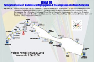 Traseul liniei 10 de autobuz va fi deviat