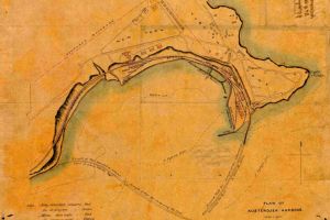 Harta Kustendge harbour 1863