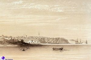 Kustendje 1856. Autor desen Cdr. Montagu O'Reilly, R.N. Gravor Jonathan Needham