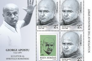 George Apostu pe marcă poştală