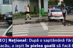 [VIDEO] Naţional: După o saptămână fără apă în Bacău, a ieşit în pielea goală să facă baie în faţa blocului
