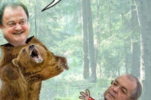 Pastila de umor: „Buldogul” Blaga revine în politică în blană de urs