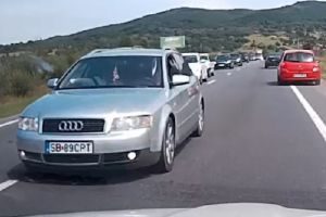 VIDEO – FOTO Nebun în trafic pe DN1 între Veştem şi Avrig. Priviţi cu atenţie imaginile!