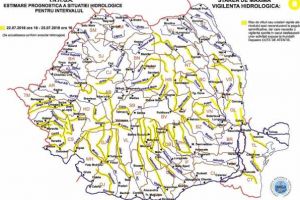 Cod galben de inundaţii în Teleorman, până miercuri