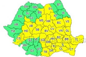 ATENŢIONARE ANM: Ploi însemnate cantitativ şi intensificări ale vântului