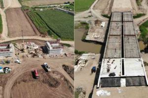 VIDEO Autostrada Sebeş-Turda: Antreprenorul Pizzarotti a început timid să mobilizeze mai multe utilaje în zona nodului rutier de la Sebeş