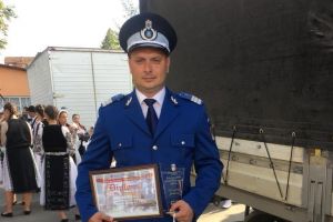 Hunedoreni de succes. Plutonierul major Ghilă Silviu Dumitru, desemnat cel mai bun jandarm al municipiului Hunedoara