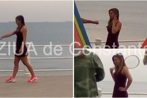 ​Simona Halep, pe faleza Cazinoului din Constanta, cu racheta de tenis in mana! Cu ce ocazie