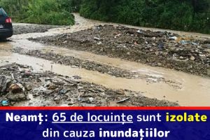 Neamţ: 65 de locuinţe sunt izolate din cauza inundaţiilor