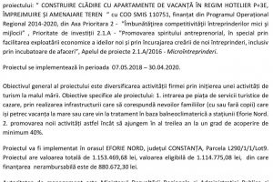 Anunt de presa: Lansarea proiectului Construire cladire cu apartamente de vacanta in regim hotelier P+3E, imprejmuire si amenajare teren