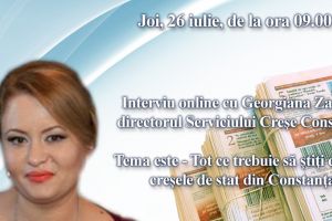 Interviu online cu Georgiana Zainea, directorul Serviciului Crese Constanta: Tot ce trebuie sa stiti despre cresele de stat din Constanta 