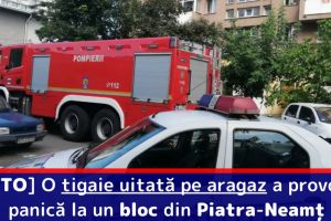 [FOTO] O tigaie uitată pe aragaz a provocat panică la un bloc din Piatra-Neamţ