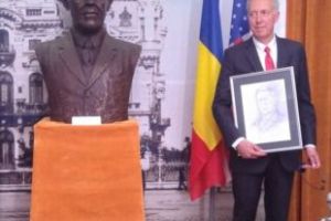 FOTO: Portret cu fostul preşedinte american Woodrow Wilson, primit de ambasadorul SUA în România, Hans Klemm, la Alba Iulia
