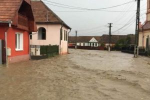 Șapte pivniţe inundate în Corneşti, lângă Târnăveni