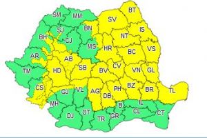 Codul galben de vreme rea se prelungeste in Dobrogea