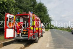 Imagini de la eveniment. Judetul Constanta: Accident rutier pe DN 22C, intre localitatile Faclia si Ștefan cel Mare. Un TIR s-a rasturnat  (galerie foto) 