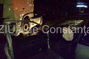 Imagini de la eveniment. Accident rutier pe DN39 la intrare in Eforie Nord. O persoana a fost ranita (galerie foto)