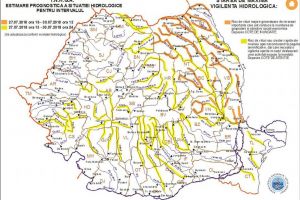 Cod portocaliu de inundaţii pe râurile Suceava, Moldova, Bistriţa şi Siret