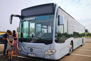 Mercedes-Benz  şi-a prezentat autobuzul Citaro Hybrid la Târgovite, în cadrul unei caravane naţionale