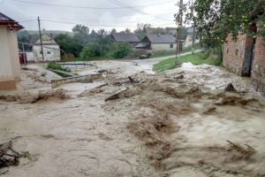 Satul Cobor, lovit puternic de viitură (Foto şi Video)