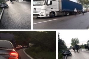 Carambol cu cinci maşini la Linteşti