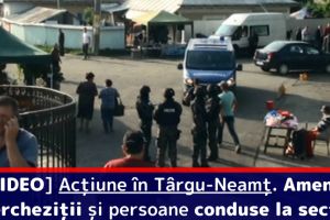 [VIDEO] Acţiune a poliţiştilor în Târgu-Neamţ. Amenzi, percheziţii şi persoane conduse la secţie