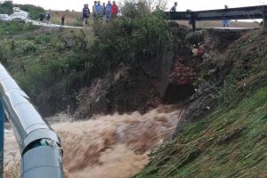 Iustin Cionca: „Am dispus refacerea imediată a podeţului rupt de viitură, între Frumuşeni şi Aluniş”